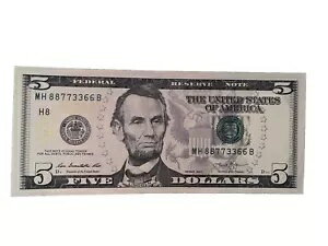 ファンシー シリアル番号 $5 クアッド ダブル MH88773366B 素晴らしい状態です。