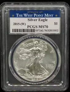 2015-W $1 アメリカン シルバー イーグル PCGS MS70 がウエスト ポイント造幣局で発見