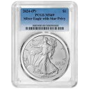 プレセール - 2024 (P) $1 アメリカン シルバー イーグル スター プリビー PCGS MS69 ブルー ラベル