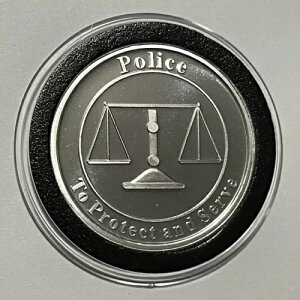 警察法執行ギフト プレゼント コイン 1 トロイオンス .999 ファイン シルバー ラウンド メダル