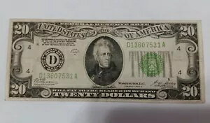 1928 B $20 20 ドル オハイオ州クリーブランド連邦準備銀行の紙幣。