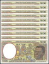 中央アフリカ諸国 - コンゴ 1000 フラン、2000、P-102Cg、UNC X 10 PCS