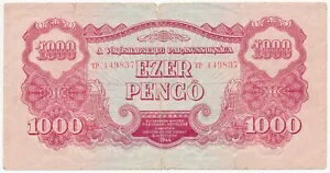 ハンガリー 1000 ペンゴ ピック M9 赤軍発行 1944