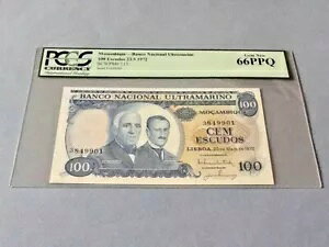 モザンビーク 100 エスクード P-113 1972 PCGS 66 PPQ