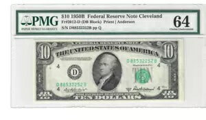 1950B $10 ϢˮԷ꡼֥ FR.2012-D (DB ֥å) PMG64