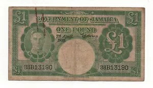 ジャマイカ 1 ポンド 1955 ピック 41 B LOOK スキャン
