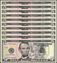 アメリカ合衆国 - USA 5 ドル、2013、P-539、UNC X 10 PCS