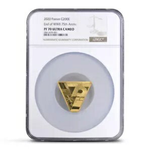 2020年 1オンス プルーフ フランス戦勝平和記念 第二次世界大戦終結75周年記念金貨 NGC PF70 UCAM