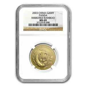 2003年中国1/2オンス金貨パン...