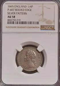 ? 1665 󥰥 졼ȥ֥ƥ 1/4 ڥˡ С ѥ P-407? NGC AU58 ?ȥåץݥå!?