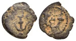 ローマの属州青銅貨 - ヘロデのユダヤ人、紀元前 40 〜 4 年 - ヘロン 1 世「大王」