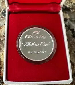 1976 年母の日マザーズ ローズ ハミルトン ミント 1 オンス銀貨