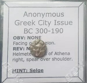 #M410# 匿名ギリシャ都市セルゲ発行の銀貨、紀元前 300 〜 190 年