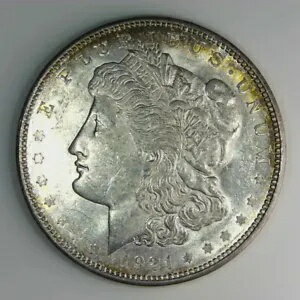 1921-D モーガン ドル 昨年 90% シルバー US $1 コイン BU d209