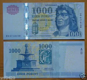 ハンガリー 1000 フォリント紙幣 2010 UNC