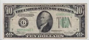 1934C $10 Ϣˮ Υ FR#2008-G G58589685C