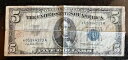 1953年 $5 5米ドル紙幣 シルバー証明書 スターノート ブルーシール ホリデーギフト