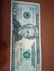 すごい?? 2017 20 ドル紙幣特別シリアル番号 47777277