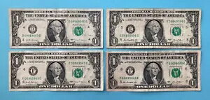 (グループ 4) ロット 4 フリッパー / ローター 1 ドル 1 ドル紙幣ファンシー シリアル番号