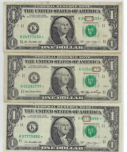 US $1 FRN STARե󥷡 SN ȥꥪ å 777 x 3 VF UF4