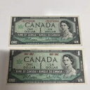 2 X カナダ紙幣 ~ カナダ ~ 1 ドル紙幣 ~ 1967