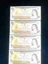 連続新 UNC.1973 カナダ紙幣 4 枚セット