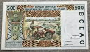 未流通 1996 〜 1998 年 西アフリカ諸州/コートジボワール 500 フラン紙幣