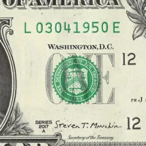 1950 年 3 月 4 日の誕生日メモ ファンシー シリアル番号 ドル紙幣 03 04 1950 CU