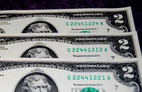 3 True Trinary Uncirc $2 Bills Fancy #s Quad 2's Poker ̵ȯ ̵