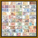 50 枚の異世界ミックス外国紙幣通貨セット国ロット #3