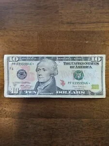 10ドル紙幣 スターノートシリーズ 2017A