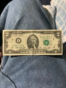 楽天WORLD RESOURCE【KING店】**$2 ドル紙幣 - 1976 年 - 計算済み/評価なし - 中心の間違ったエラー - プリスティンではありません*