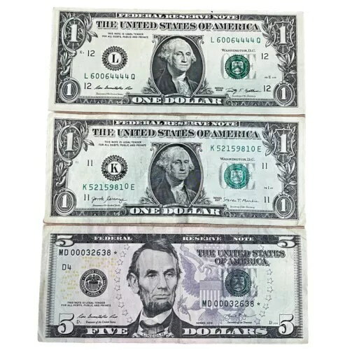 ファンシー シリアル ナンバー ロット {クワッド 4s} {ガス ポンプ デジット} {レア スター ノート $5}..