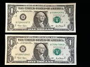 2001 $1 紙幣 - リピーター 1 個とレーダー 1 個 - ファンシー紙幣 2 個セット クリスプ未流通