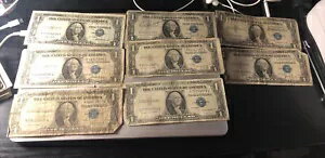 1935 年 1 ドル紙幣 シルバー証明書 ブルー シール ロット 8
