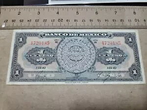 ???? メキシコ 1 ペソ P-38 P-38b セリエ R 1943 年 9 月 1 日 VF 紙幣 072623-3