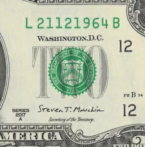 1964 年 12 月 21 日 誕生/誕生日/墓/卒業生 2 ドル ビル ファンシー シリアル番号 L21121964B CU 2017A