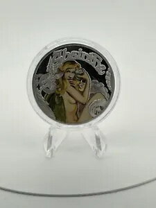 ABSINTHE クトゥルフ テンプテーションズ 1 オンス シルバー カラーコイン カプセル入り