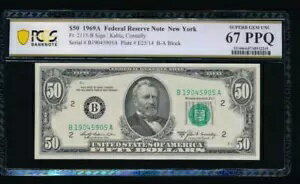 AC 1969A $50 FRN ˥塼衼 PCGS 67 PPQ Fr 2115-B ̤ή