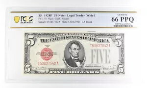 1928 F $5 ƹˡ̲ߥ磻 I Fr#1531 Gem Unc 66 PPQ PCGS *2366