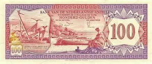 オランダ領アンティル 100 グルデン 1981 年 9 月 12 日 P 19b 未流通紙幣