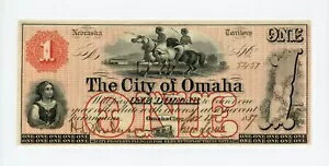 1857 $1 オマハ市 - ネブラスカ州オマハ市 注