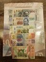 メキシコ UNC 現代紙幣 20、50、100、200、500、1,000 の全 6 枚のセット。