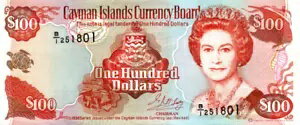 ケイマン諸島 100 ドル 1996 UNC 紙幣 P-20 プレフィックス B/1 QEII 紙幣