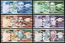 2013 バルバドス セット、$2 $5 $10 $20 $50 $100、ピック-73、74、75、76、77、78、UNC