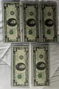 1969 C $20 ニューヨーク紙幣未流通の連続シリアル番号 5 枚セット