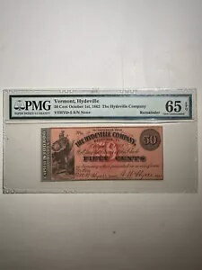 The Hydeville Company バーモント州ハイドビル 50 セント 1862 年 10 月 1 日 残り EPQ