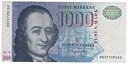 ? フィンランド 1000 マルカア 1986 紙幣 preEURO P-121 n.8037729262 紙幣