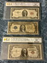 1953年 $2 レッドシール 米国紙幣+ 1928年 $1 スライバードル+1935年 $1 ハワイドル
