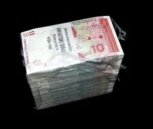 1000 個 x クロアチア 10 ディナール、1991 年、P-18、未流通紙幣レンガ